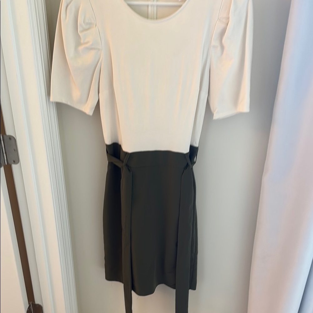 Express Elegant Cream and Black Mini Dress